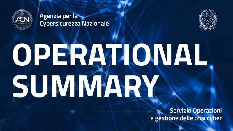 Cyberminacce in Italia – Operational Summary ACN, Aprile 2025